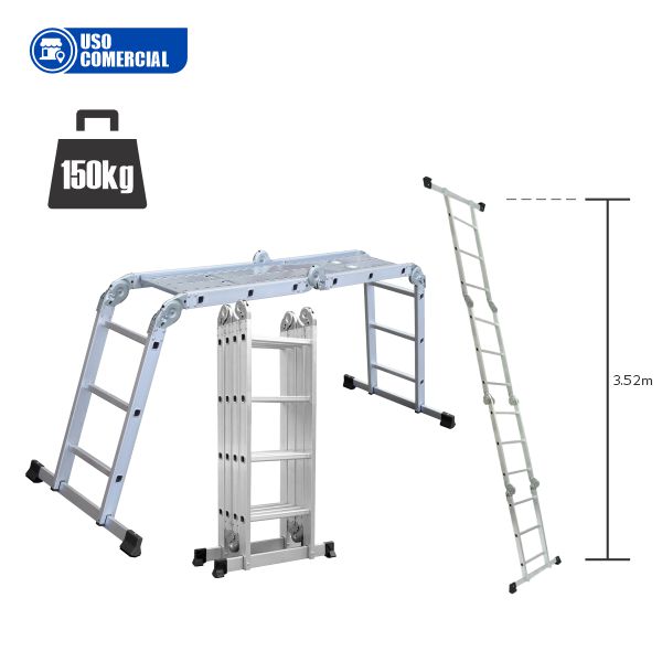 ESCALERA ALUMIMIO MULTIFUNCIONAL DLM203 3.52 M